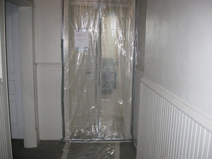 Lead-safe doorway